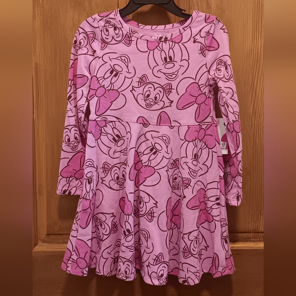 NWT Disney Minnie Mouse Pink Dress Girls Size:4t